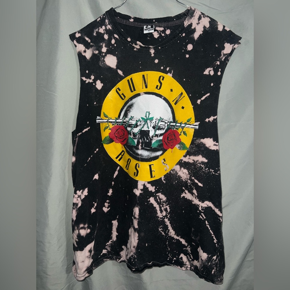 Black and Pink Guns n Roses Tank Top